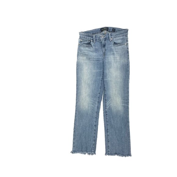 Lucky Brand Denim - Lucky Brand Sweet Straight Raw Hem Women's size 4 Medium Wash Blue Denim jeans